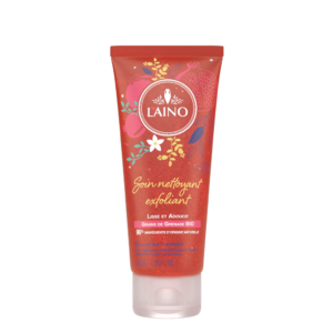 Exfoliating cleanser with organic pomegranate seed